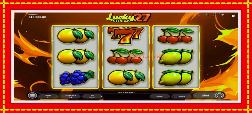 Slot machine Lucky Streak 27 with access to free game online, picture 1