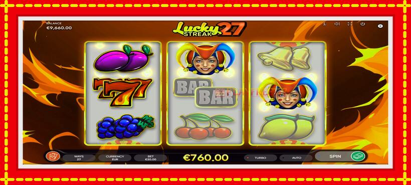 Slot machine Lucky Streak 27 with access to free game online, picture 2