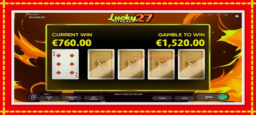 Slot machine Lucky Streak 27 with access to free game online, picture 3