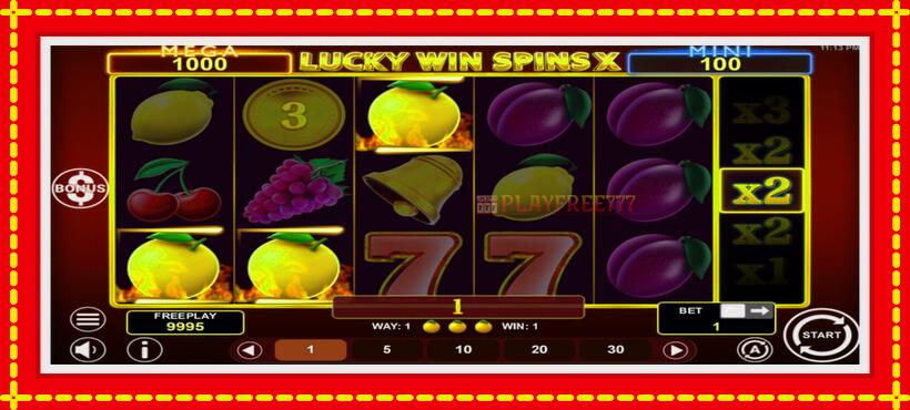 Slot machine Lucky Win Spins X with access to free game online, picture 3