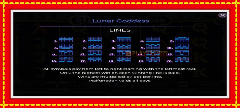 Slot machine Lunar Goddess with access to free game online, picture 7