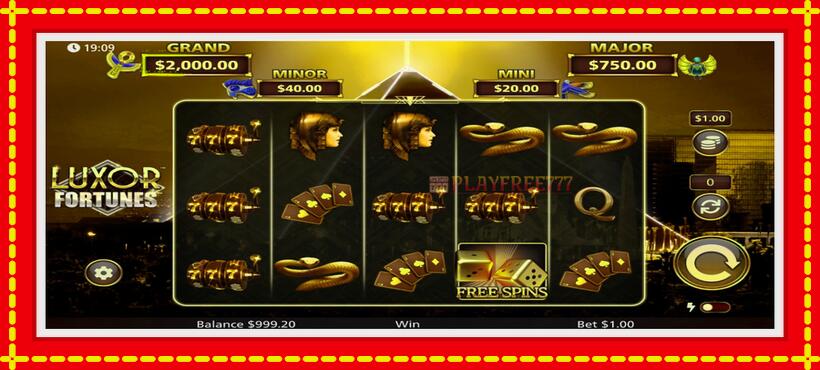 Slot machine Luxor Fortunes with access to free game online, picture 2