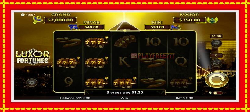 Slot machine Luxor Fortunes with access to free game online, picture 3