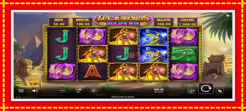 Slot machine Luxor Secrets Holdn Win with access to free game online, picture 2