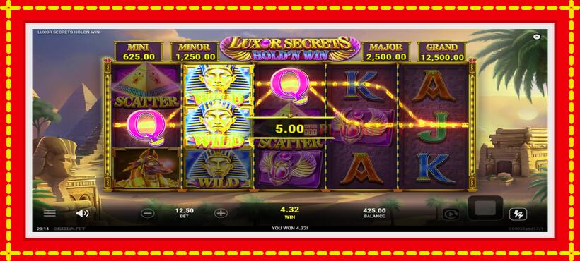 Slot machine Luxor Secrets Holdn Win with access to free game online, picture 3