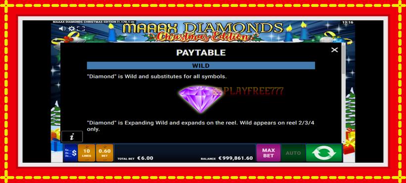 Slot machine Maaax Diamonds with access to free game online, picture 6