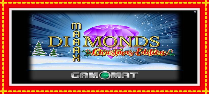 Slot machine Maaax Diamonds Christmas Edition with access to free game online, picture 1