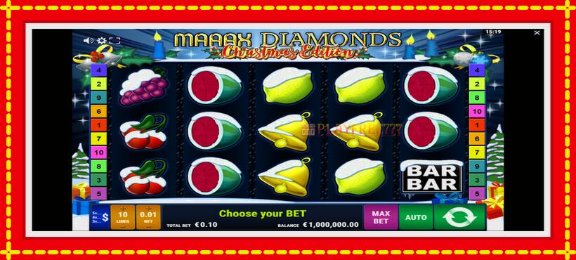 Slot machine Maaax Diamonds Christmas Edition with access to free game online, picture 2