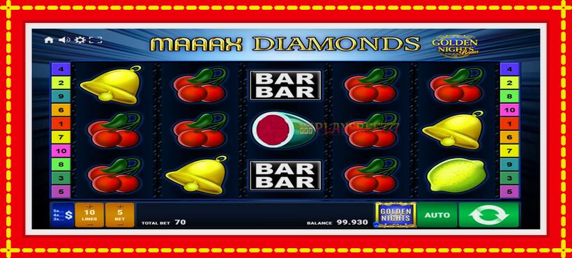 Slot machine Maaax Diamonds Golden Nights with access to free game online, picture 2