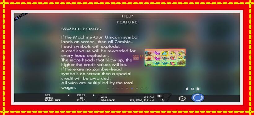 Slot machine Machine Gun Unicorn with access to free game online, picture 5