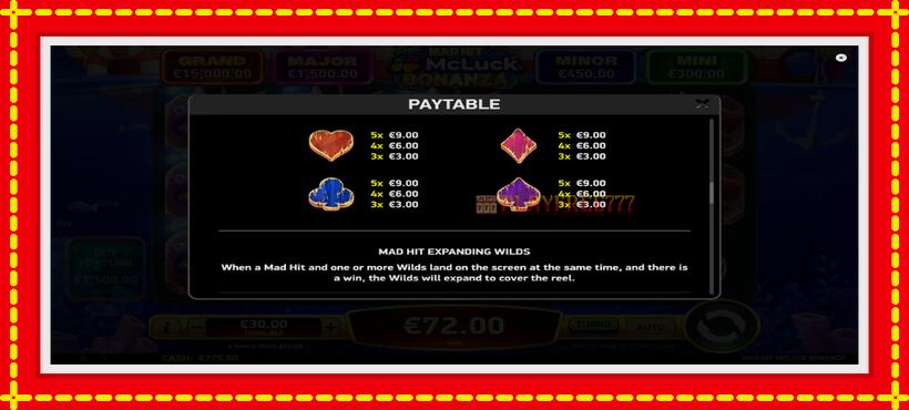 Slot machine Mad Hit McLuck Bonanza with access to free game online, picture 7