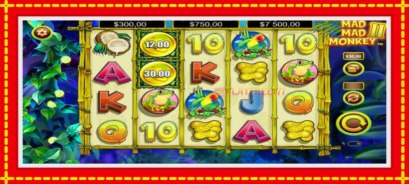 Slot machine Mad Mad Monkey 2 with access to free game online, picture 3