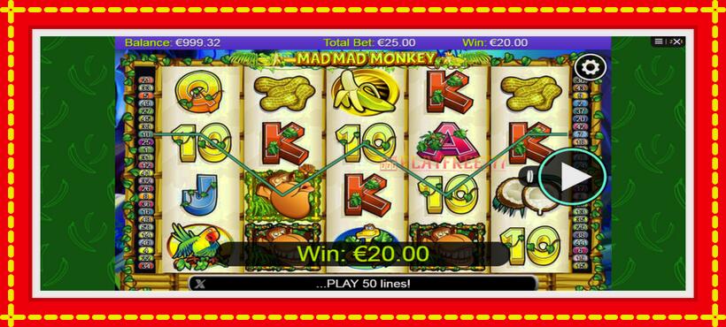 Slot machine Mad Mad Monkey with access to free game online, picture 2