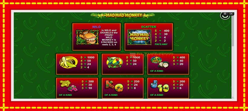 Slot machine Mad Mad Monkey with access to free game online, picture 6