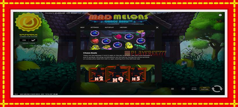 Slot machine Mad Melons Chaos Reels with access to free game online, picture 6