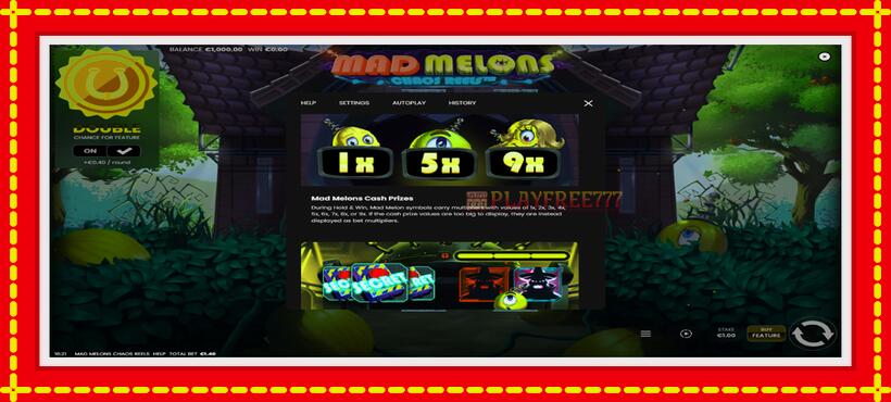 Slot machine Mad Melons Chaos Reels with access to free game online, picture 7