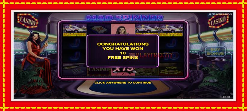 Slot machine Mad Spinner with access to free game online, picture 4