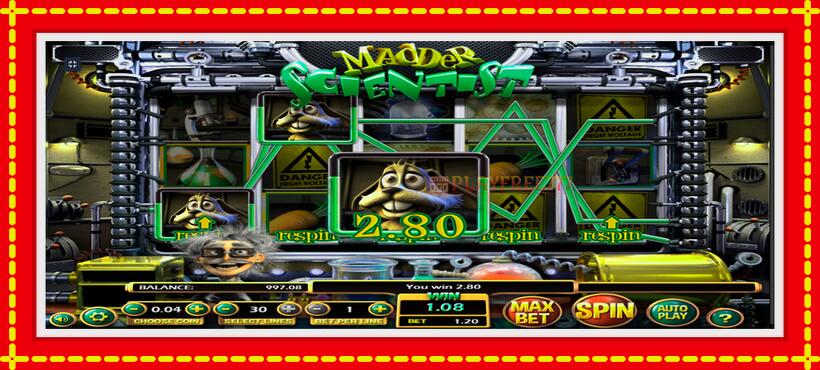 Slot machine Madder Scientist with access to free game online, picture 3