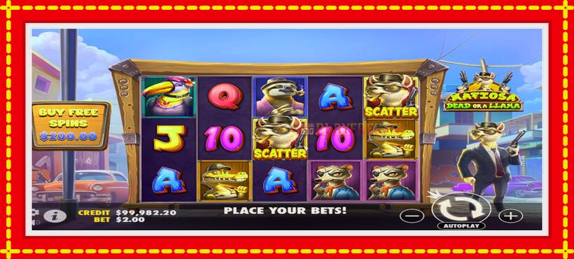 Slot machine Mafiosa Dead or a Llama with access to free game online, picture 3