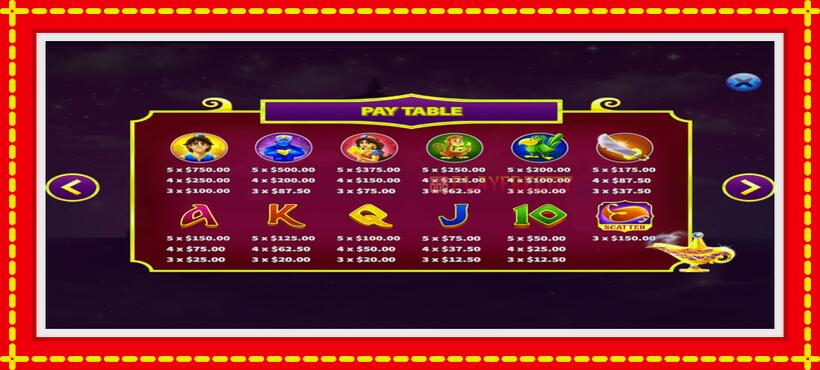 Slot machine Magic Carpet with access to free game online, picture 6