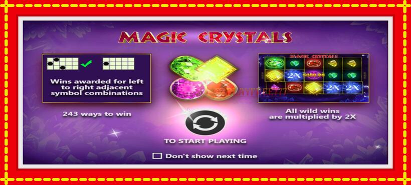 Slot machine Magic Crystals with access to free game online, picture 1