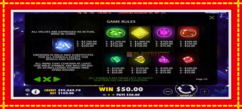 Slot machine Magic Crystals with access to free game online, picture 4