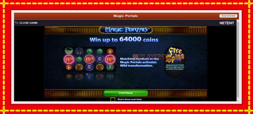 Slot machine Magic Portals with access to free game online, picture 1