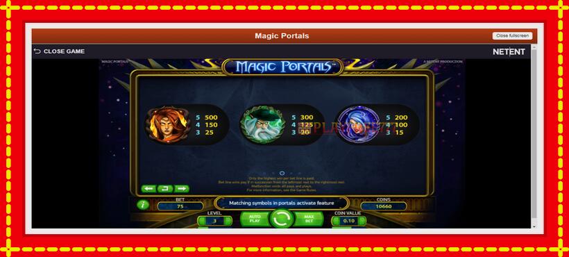 Slot machine Magic Portals with access to free game online, picture 6