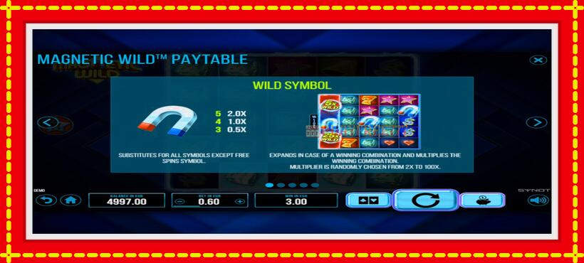 Slot machine Magnetic Wild with access to free game online, picture 3