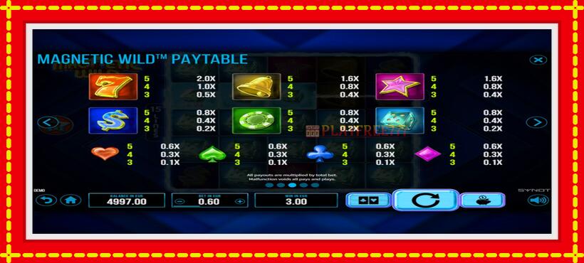 Slot machine Magnetic Wild with access to free game online, picture 5