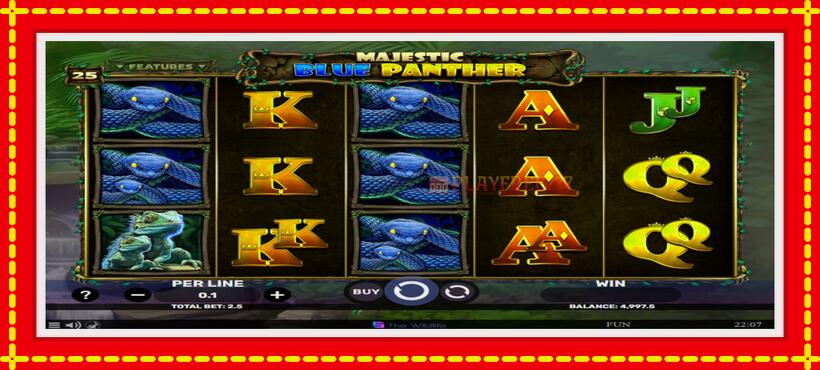 Slot machine Majestic Blue Panther with access to free game online, picture 2