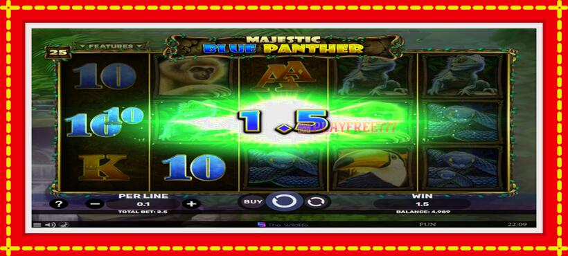 Slot machine Majestic Blue Panther with access to free game online, picture 3