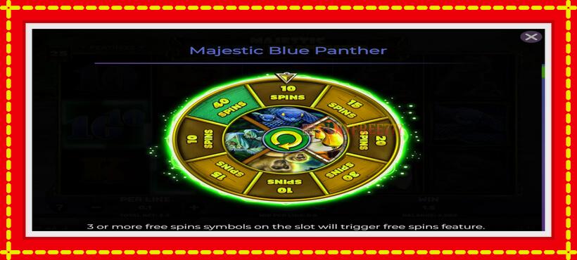 Slot machine Majestic Blue Panther with access to free game online, picture 4