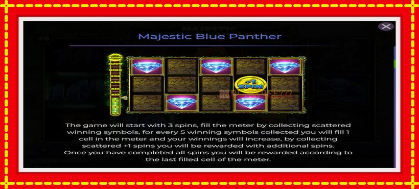 Slot machine Majestic Blue Panther with access to free game online, picture 5