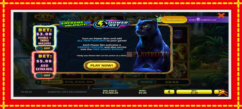 Slot machine Majestic Cats DeluxeWays with access to free game online, picture 2