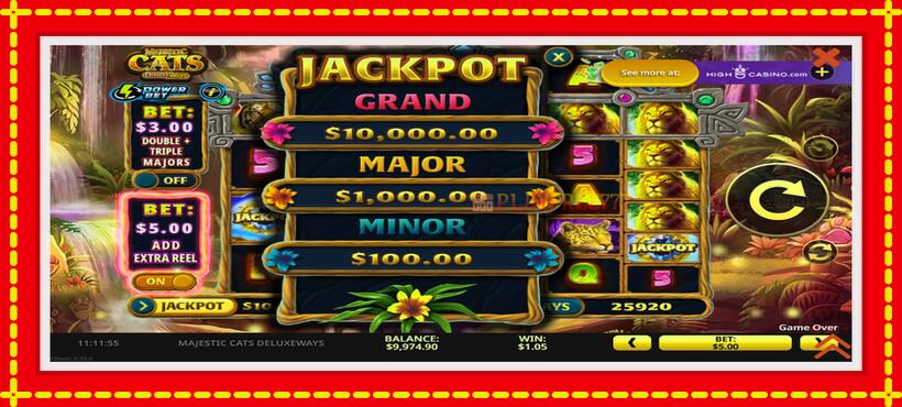 Slot machine Majestic Cats DeluxeWays with access to free game online, picture 6