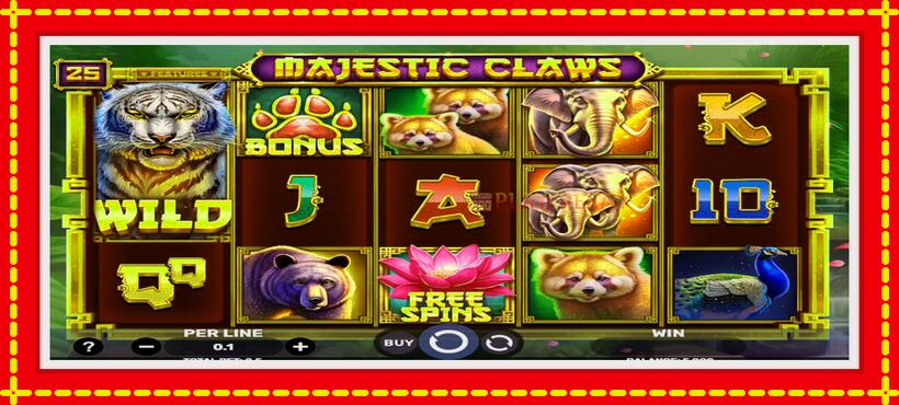 Slot machine Majestic Claws with access to free game online, picture 1