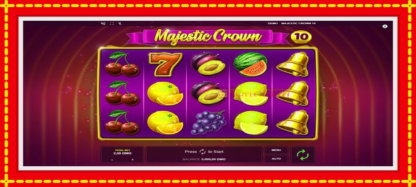 Slot machine Majestic Crown 10 with access to free game online, picture 1