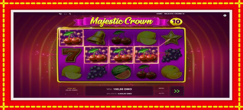 Slot machine Majestic Crown 10 with access to free game online, picture 2