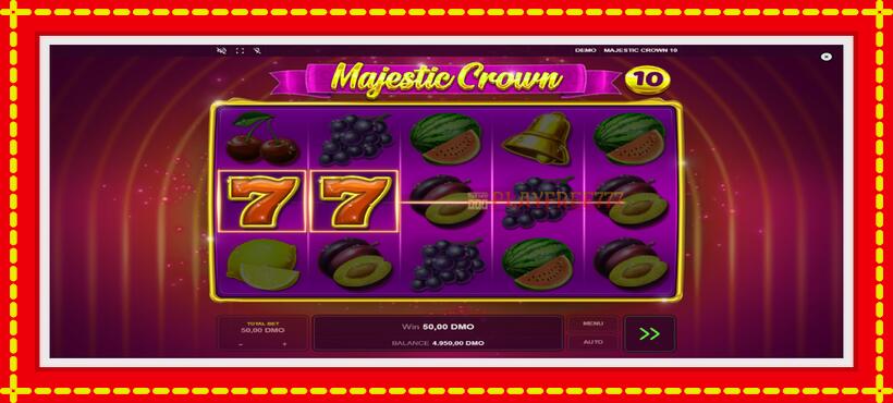 Slot machine Majestic Crown 10 with access to free game online, picture 3