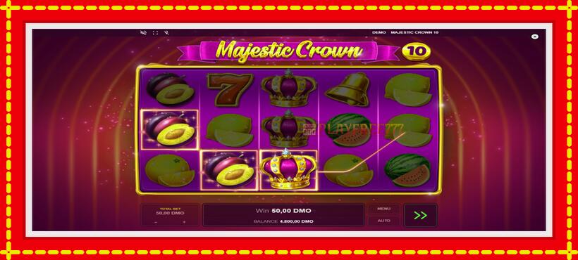 Slot machine Majestic Crown 10 with access to free game online, picture 4