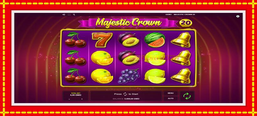 Slot machine Majestic Crown 20 with access to free game online, picture 1