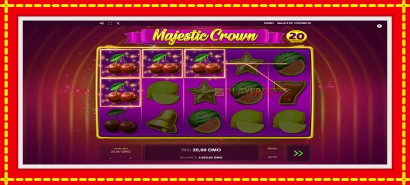 Slot machine Majestic Crown 20 with access to free game online, picture 2