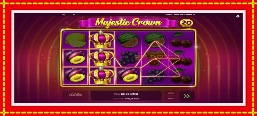 Slot machine Majestic Crown 20 with access to free game online, picture 3