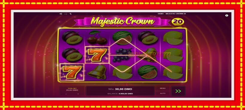 Slot machine Majestic Crown 20 with access to free game online, picture 4