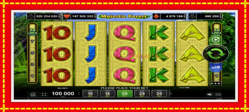 Slot machine Majestic Forest with access to free game online, picture 1