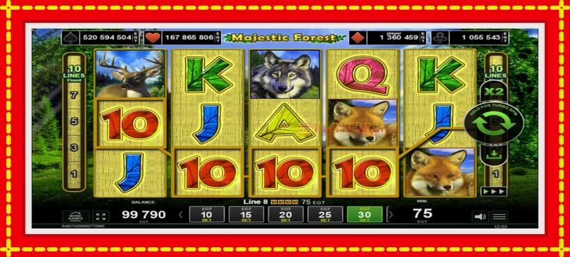 Slot machine Majestic Forest with access to free game online, picture 3