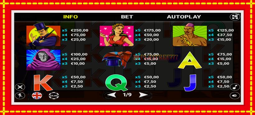 Slot machine Mandrake the Magician with access to free game online, picture 5