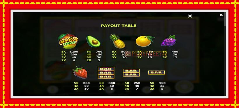 Slot machine Mango Tango with access to free game online, picture 5