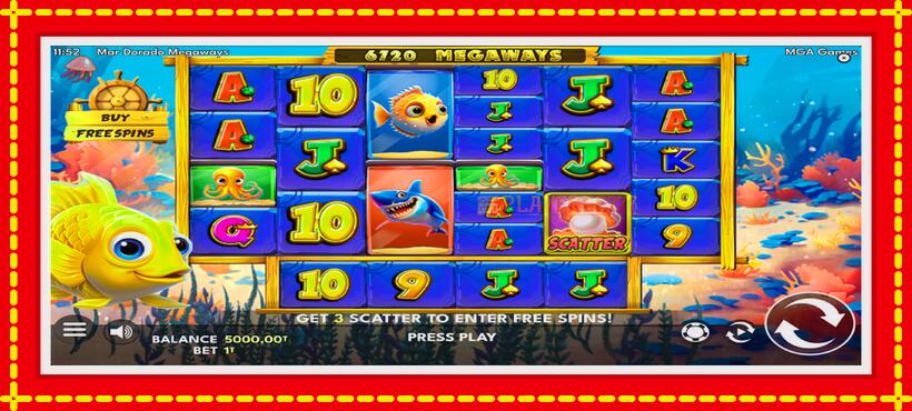 Slot machine Mar Dorado Megaways with access to free game online, picture 2